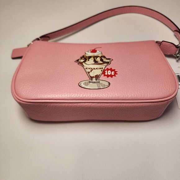 NWT Coach CU251 Nolita 19 Sundae Graphic Boardwalk Cherry Blossom Pink - Picture 4 of 4